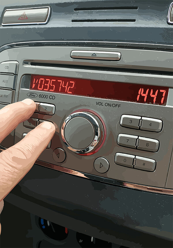 Ford 6000 cd 2008 - 2012 radio